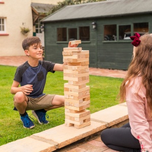 Giant Jenga Stack & Fall Wooden Tower Blocks Garden Game